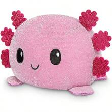 - Reversible Axolotl Plushie - Black + Pumpkin - Cute Sensory Fidget Stuffed Animals That Show Your Mood -! - 粉紅色+紫色閃光美西蠑螈 - 查看 8