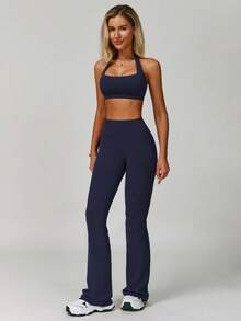 MASKERT Women's Tank Top, Sports Vest, Yoga Suit Vest, Tight Fitting Running Exercise Vest, High Elasticity Fitness Vest, Comfortable And Skin Friendly For Home Leisure - Màu xanh hải quân - Xem 5