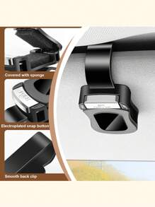 2PCS Sunglasses Holders For Car,Car Sun Visor Sunglasses Clip,Multi-Functional Eyeglasses Holder Clip,One Handed Operation Sunglasses Clip For Car Visor,With Sponge Padding,Upgrade Super Magnetic Glasses Car Holder,New Sunglasses Holders, Car Visor Accessories, Leather Eyeglass Hanger Clip Car Accessories Interior Gift,For Enhanced Safety And Minimalist Style,For Different Size Eyeglasses,For Women Men