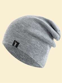 UP POSITIVE 1 件男女通用字母刺绣针织帽，秋冬配饰