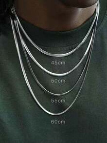 1 件欧美风格扭曲不锈钢项链，适合男女日常佩戴