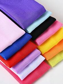 1 Stück Europäischer und Amerikanischer Sporthaarbänder, hochelastisch, schweißabsorbierend und rutschfest, Yoga, Fitness und Laufen Schweißbänder, einfarbige Sport-Haarbänder in verschiedenen Farben - Verschiedenfarbig - Übersicht 5