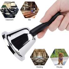 1 Stück Metallhandglocke, Schulglocke, Rufglocke, Bestellglocke, Frühpädagogische Kupferglocke, Restaurant-Schüttelglocke, Rufglocke, Theken-Restaurant-Hotel-Empfangsglocke