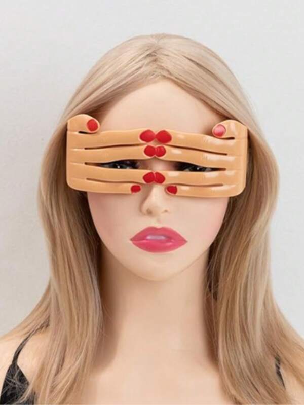 1pc Funny Party Glasses Finger Design For Halloween Costume Lightweight And Great For Masquerade And Carnival Events