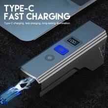 1 件超亮 USB 可充电自行车灯，强力自行车前灯，5 种灯光模式，易于安装，适合男女儿童公路山地自行车 - 黑色 - 查看 7