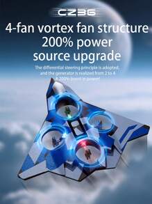 第六代 CZ36 电动遥控战斗机，迷彩绿和迷彩蓝可选 | 800mAh 电池 | 2.4GHz 一键遥控，支持降落、翻转和悬停，新手易上手 | 室内/室外/派对娱乐竞速多旋翼无人机玩具，提升手眼协调能力 | 亲子互动玩具，泡沫材质遥控飞机 | 男孩女孩理想的生日/圣诞节/万圣节礼物