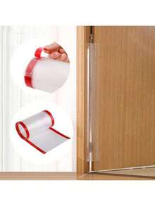 1pc Baby White Transparent Anti-Squeezing PVC Material Door Gap Sealing Strip, Suitable For Baby Protection