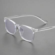 Fashion Transparent Glasses - Oval Square Frame, Blue Light And Radiation Protection, Suitable For Large Faces, Lightweight Plastic Frame, Unisex Digital Screen And Daily Wear, Modern Style Durable Goggles, Exclusive For Office Workers