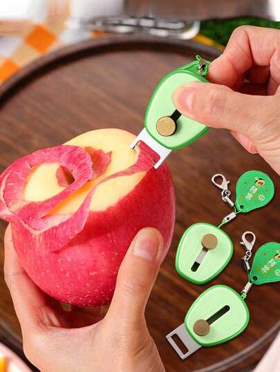 1pc Stainless Steel Portable Fruit Peeler With Retractable Blade Holder - Ergonomic Handle, Compact Design, Compatible With Apple, Potato, Carrot - Essential For Kitchen And Camping, Vegetable & Fruit Peeler | Modern Kitchen Tool | Durable Kitchen Gadget