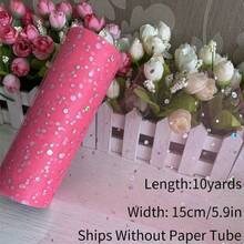 Polka Dot Sequin Mesh Rolls - 10/50 Yards Polka Dot Mesh Netting For Christmas/New Year/Valentine/Wedding/Birthday/Halloween Decoration Tutu Skirts, Gift Wrapping, Party Decor