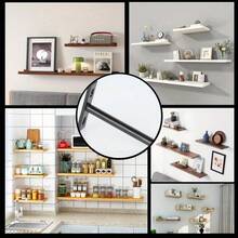 4件装浮动搁板支架隐藏式支架壁挂式支架隐形钉固定支架隔断隐藏式搁板支架 - 黑色 - 查看 8