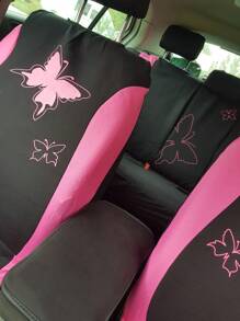 飞蝶汽车座椅套全套时尚通用女士女式后排座椅套分体彩色