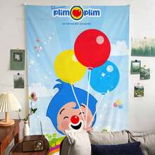 1pc Plim Plim Anime Tapestry Hippie Flower Wall Carpets Dorm Decor Wall Hanging Home Decor