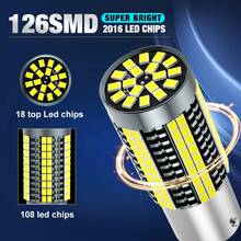 TOAUTO 1PC 25W 1156 BA15S 1157 BAY15D LED Bulbs 126SMD Car LED Reverse Light Bulb Reverse Lamp(Only1 PC) - BAY15D - View 3