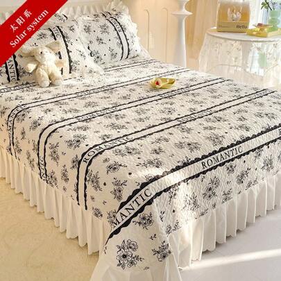 お姫様風ベッドカバー 新増厚滑り止めシーツ 両面新作 秋用ベッドカバー 四季通用ベッドシーツ 4点セット