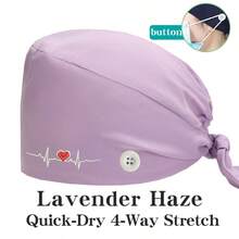 1 buah Topi Kerja Dokter Gigi Bordir, Unisex, Cocok untuk Panti Jompo, Salon Kecantikan, Topi Elastis yang Dapat Dicuci dengan Kancing, Sepanjang Musim - MultiWarna - View 19