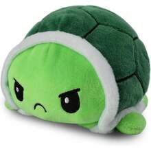The Original Reversible Turtle Plushie - Green - Cute Sensory Fidget Stuffed Animals That Show Your Mood 4 Inch,Seasonal Gifts - Kawaii + Xanh lá cây lo lắng - Xem 6