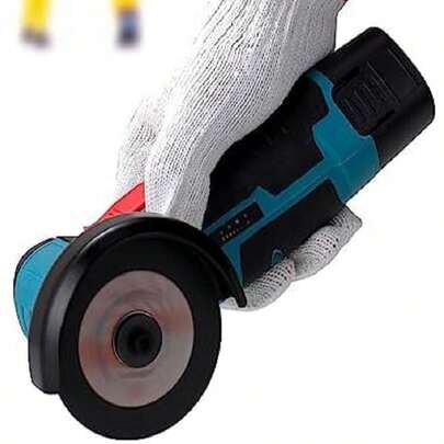 Don Feliz Amoladora Angular inalámbrica con dos baterias, 19500RPM, amoladora angular eléctrica de 76 mm, herramienta para casa, hogar, taller pequeño