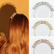 1pc Rhinestone Letter Headband, Party/Birthday Decoration