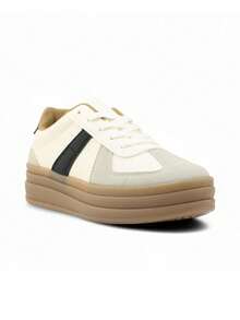 Retro plattformssneakers - Beige - Visa 2