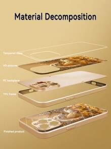 1 个可定制名字字母吉祥马图案高清金色玻璃手机壳，兼容 Apple 17 Pro Max/16 Pro Max/15/14 Plus/13 Pro/12 Pro Max/11/XS Max/8 Plus、Galaxy S24 Ultra/S25 Ultra，时尚、多彩、可爱、有趣、简约，配套手机壳，卡哇伊定制、个性化、独特，是送给男朋友、女朋友、家人、朋友的理想礼物