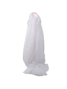 1 件床罩蚊帐，宫廷风格圆形圆顶可折叠蚊帐，适用于婴儿车、婴儿床、床和便携式迷你婴儿床的完美蚊帐（仅蚊帐）