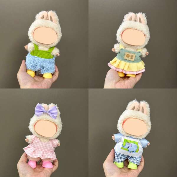 Ropa al por mayor para muñeca de 17 cm, conjunto de accesorios colgantes de caja ciega de 17 cm para la 1ra y 2da generación de figura de vinilo Labobo