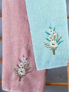 Made In Turkey – Daisy 6-Piece Hand And Face Towel Set | Head Towels | 50x90 Cm | 100% Cotton