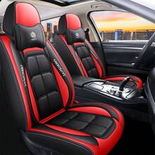 1pc Universal Car Seat Covers PU Leather Seat Covers Cushion Car Seat Protector Mat For Sedan SUV Car Accessories (Only 1 Front Seat Cover)