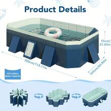 Non-Inflatable Swimming Pool, No Installation Required, Open-Style, Ready To Use, Large Outdoor Family Pool - Multicolor - View 10