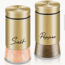 2 Pieces/3 Pieces(Including Storage Rack) Set Of Salt And Pepper Shaker Bottles, Seasoning Bottles, Glass Spice Jars, Kitchen Tools, Camping Barbecue, RV Travel Cute Spice Bottles,School Supplies