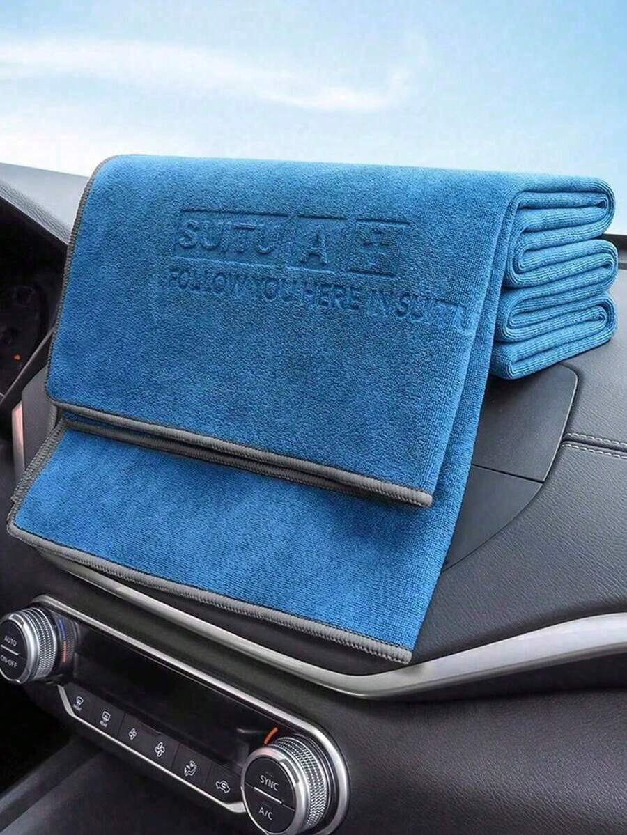 Dickes saugfähiges Auto-Wasch-Handtuch, extra großer Glasreinigungspinsel Auto-Reinigungstuch. Auto-Innenraum-Reinigungstuch (Handtuch mit zufälligem Buchstabenmuster)