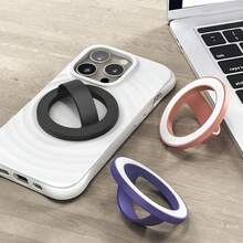 1pc Silicone Creative Magnetic Phone Holder, Magnetic Ring Grip Stand, Anti-Drop Anti-Slip Strong Magnetic Detachable Reusable 360° Rotation Phone Grip Stand, Hands-Free For Desk Viewing Compatible With IPhone, Android Phone, Gift For Birthday, Family, Friends Phone Ring Holder - Multicolor - View 10