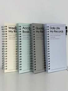 140 Pages A6 Slim Spiral Notebook, Multifunctional Planner, Diary, Weekly/Quarterly Planner, Agenda, Functional Notebook