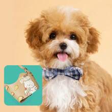 1pc Dog Muzzle For Small, Medium, And Large Dogs - Anti-Biting And Anti-Barking Pet Muzzle, Noise-Reducing Dog Mask To Prevent Disturbance, Cute Cartoon Printed Dog Mouth Cover,Yellow