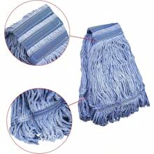 Commercial Heavy Duty Blue Wet Mop Head Replacement For 3 Types Of Mop Handles, Medium Size, Durable String Mop Heads For Efficient Cleaning