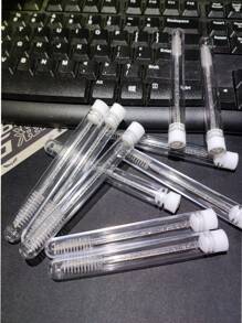 50Pcs Eyelash Brush Tube Disposable Mascara Wands Tube Reusable Lash S Brush Dust-Proof Cleaner Storage Tubes, Eyebrow Brush, Eyeshadow Brush, Brush - White - View 9