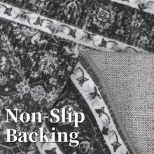 Meiyiu Washable Rug Runner Vintage Rug Traditional Rug Non-Slip Grey Runner Rugs With Rubber Backing Low-Pile Ultra-Soft Distressed Rug For Kitchen Bedroom 2x6/5x7/6x9/8x10/9x12 - Grey-2x6 Feet - View 2