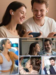 REMAX Remax Wireless Bluetooth Earbuds, Wireless Stereo Earphones, Earphone Mini, Comfortable Earphones, Earphone Design, Active Noise Cancellation, Gift For Lover,Black/White