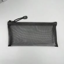 1个透明网状铅笔盒，简约桌面收纳盒，适用于办公和学习用品，可视考试专用铅笔袋，文具 - 彩色 - 查看 13