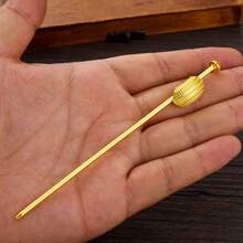 1 peça de grampo de cabelo com design minimalista clássico e flor vazada, cor dourada, acessório de cabelo diário para mulheres do Oriente Médio, joia para festa de aniversário de menina árabe africana, presente de casamento