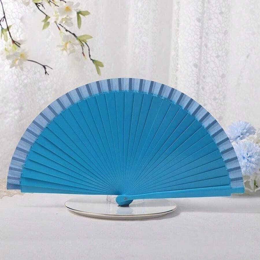 1 件素色木扇，简约风格折扇，经典哑光纯色折扇