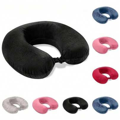 Gorsmoon Travel Pillow Memory Foam Neck Support Super Soft Head Rest Car Plane Cushion~