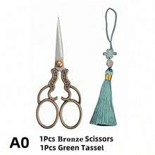 Handmade Sewing Scissors Vintage Set Embriodery Scissors School Home DIY Crafts With Sleeves And Tassels,Easy Cutting Of Burlap Fabric Without Curling Edges - Multicolor - View 13