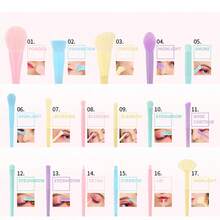 17 Pieces Candy-Colored Macaron Rainbow Makeup Brushes, Covering Powder, Foundation, Touch-Up And Other Functions, Suitable For Daily Makeup, Party Makeup, A Must-Have For Beauty Enthusiasts And Makeup Beginners - Multicolor - View 6