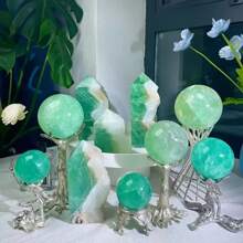 Bola de cristal natural de 5-6 cm, esfera mineral para decoración de oficina y hogar, regalo coleccionable para fiestas, adecuada para meditación y equilibrio energético