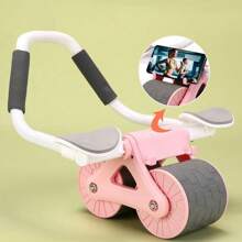 1pc Unisex Abdominal Wheel (With Mat), Self-Rebound Ab Roller With Elbow Pad, For Core Strength Training, Fat Burning, Abdominal Slimming, Fitness