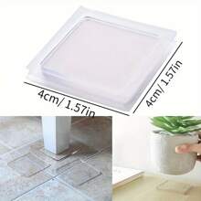 8pcs Clear Silicone Furniture Pads - Shock Absorbing, Heat Resistant, Noise Reducing, Non-Slip Floor Protectors For Washing Machines, Sofas, Coffee Tables - No Power Needed - Transparent - View 9