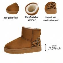 2025Women's Warm & Versatile Minimalist Snow Boots, Anti-Slip Short Shaft Boots, Autumn/Winter,Fur Boots - Brown - View 7