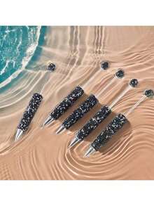 5pcs DIY Bead Pen New Full Diamond Bead Pen Creative Pen Bead Pen - Màu xanh lam - Xem 9